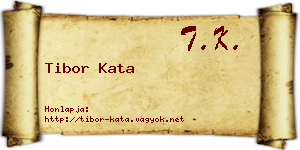 Tibor Kata névjegykártya